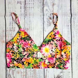 NWT H&M Cut-Out Floral Crop Top